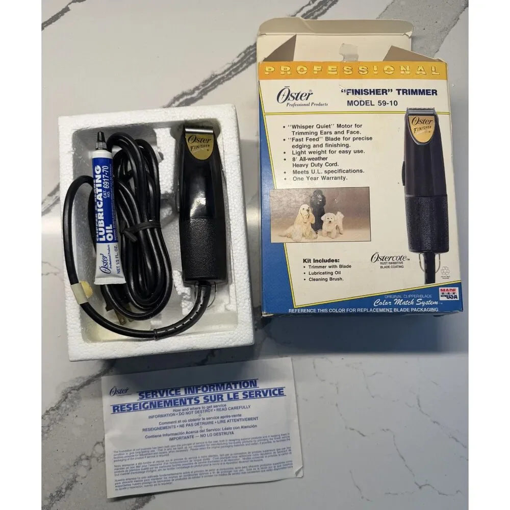 Vintage Oster Finisher Trimmer Model 59-10 Horse Equine Grooming Clipper Boxed
